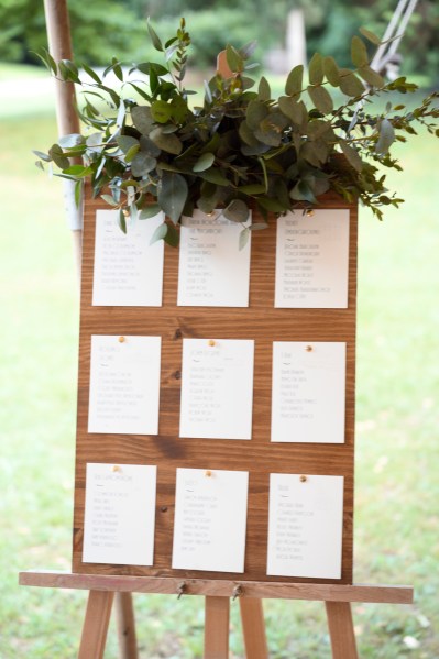 Guest seating arrangement placement detail sign